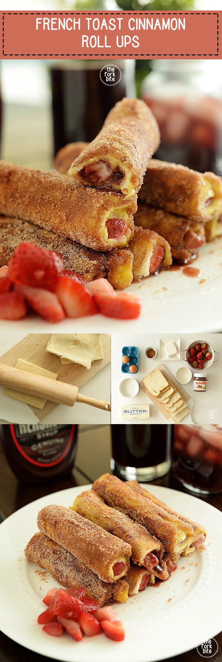 Strawberry Nutella Cinnamon Roll French Toast Recipe