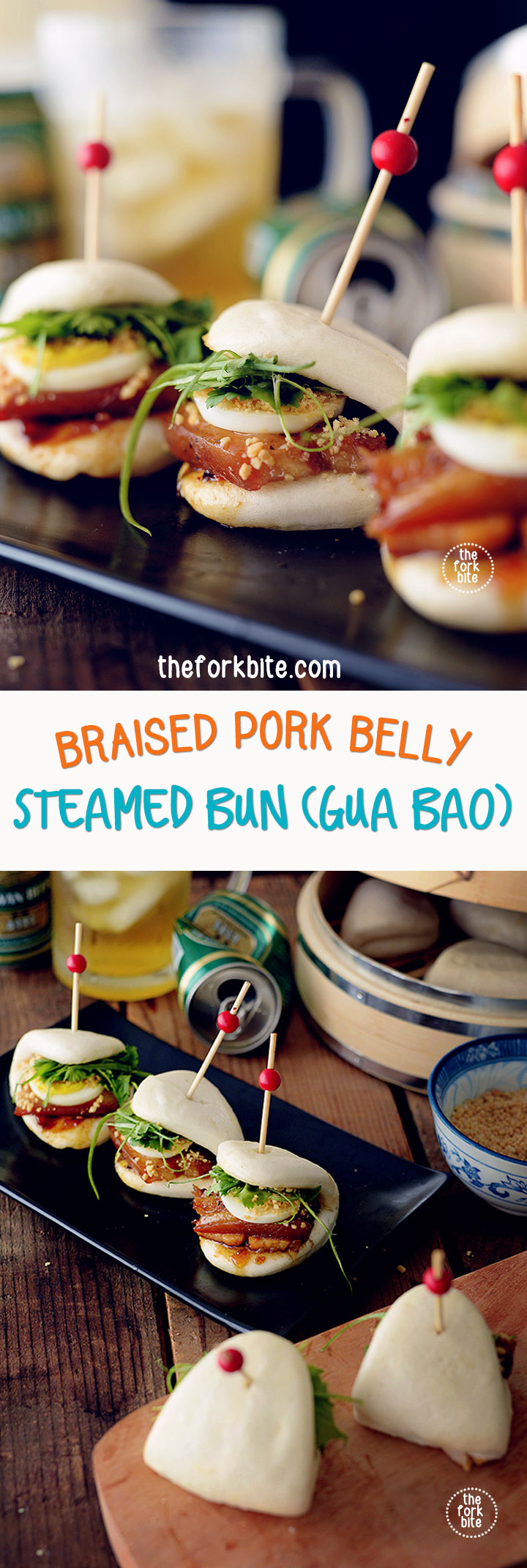 Braised Pork Belly Recipe Steamed Buns (Gua Bao)
