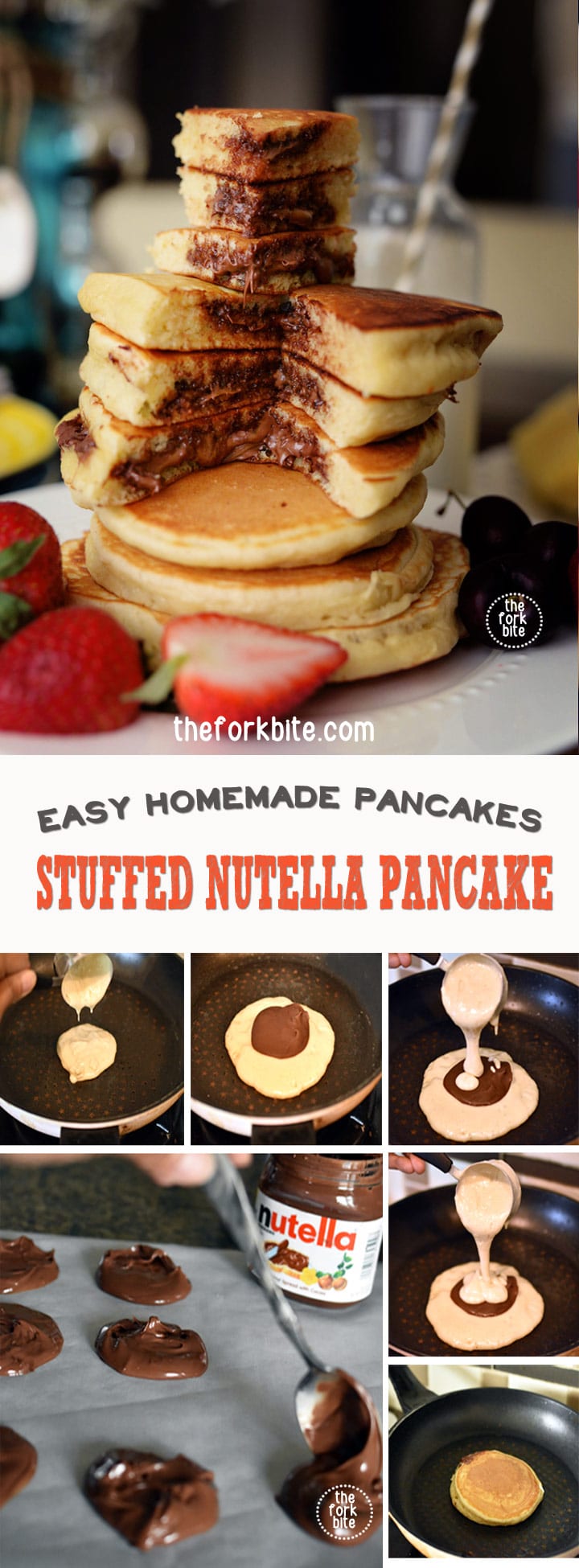 Stuffed Nutella Pancake - so easy to make