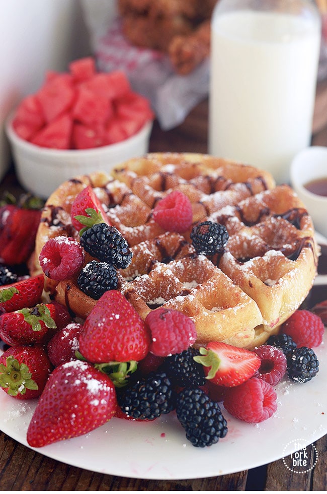 Who can resist these Malted Belgian waffle which are crispy outside and pillowy inside? Garnish them with your favorite fruits, syrup or even ice cream, these waffles have earned a special place in my heart.