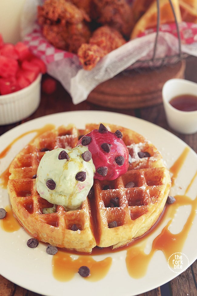 Who can resist these Malted Belgian waffle which are crispy outside and pillowy inside? Garnish them with your favorite fruits, syrup or even ice cream, these waffles have earned a special place in my heart.