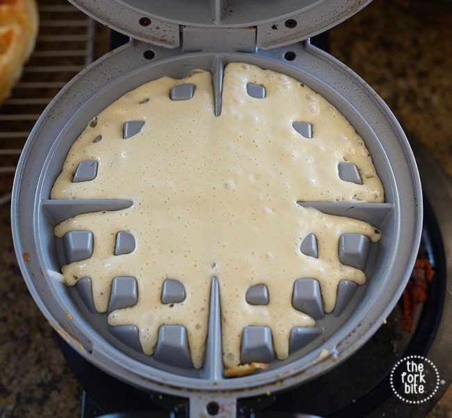 Pour the mixture into a preheated nonstick waffle iron. You may have to play with the time and temperature, as each waffle maker will be a little different. You want a nice, golden, crispy crust and a soft and almost custardy interior.