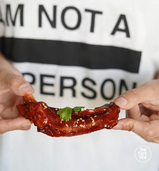 These Thai Pork Ribs are so tender and deliciously smothered with a sweet, flavorful glaze that makes your palate sing. Just add and stir the sticky sauce over the ribs and sautee real quick until the ribs are well covered by the sauce.