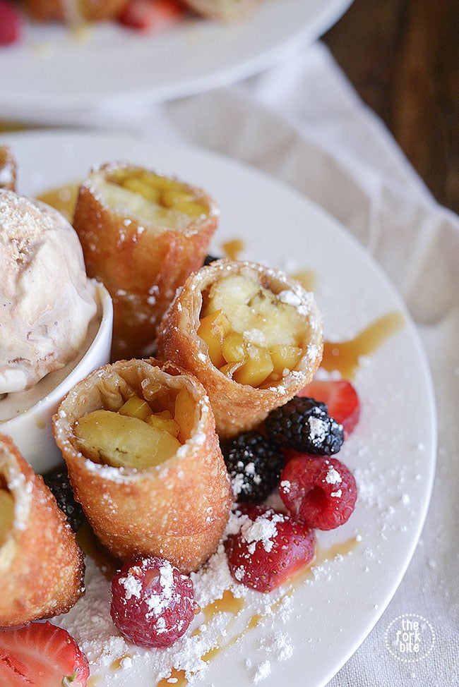 This copycat recipe for PF Changs banana spring rolls is just as delicious, crispy and savory bites like the original. Dust it with confectioner sugar or drizzle with caramel sauce and pair with your favorite fruits.