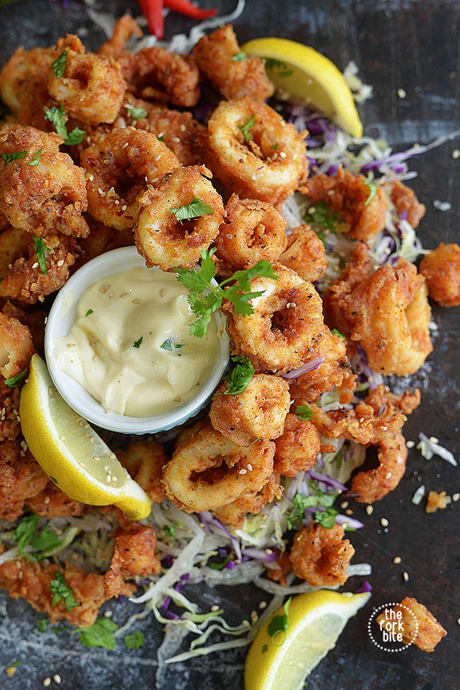 This is the best Fried Calamari Recipe ever, they are tender in the inside and crispy fried to golden brown perfection.