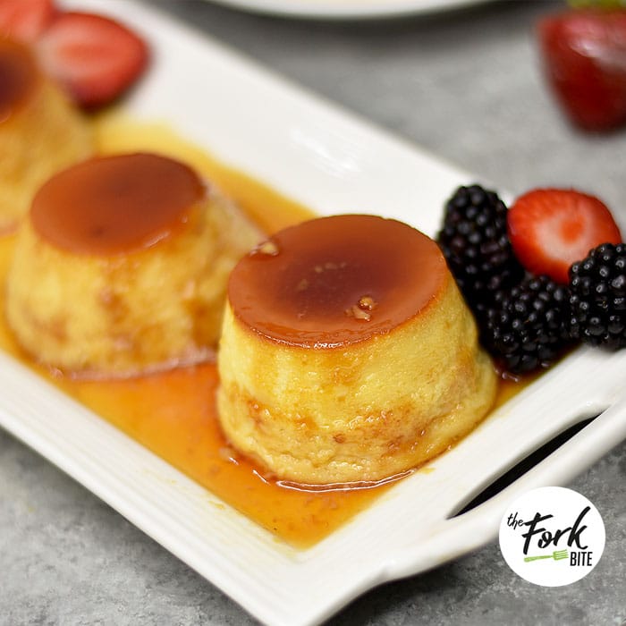A super easy baked flan recipe that is prepared using a blender. It's great served cold and has a creamy texture like custard.