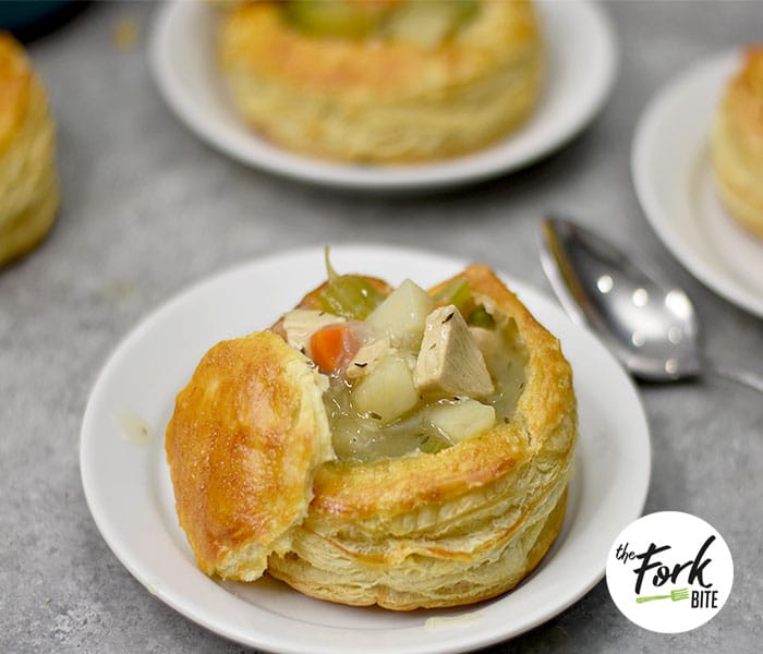 Use your leftover chicken and store-bought puff pastry to make this Chicken Pot Pie puff pastry easy to prepare.