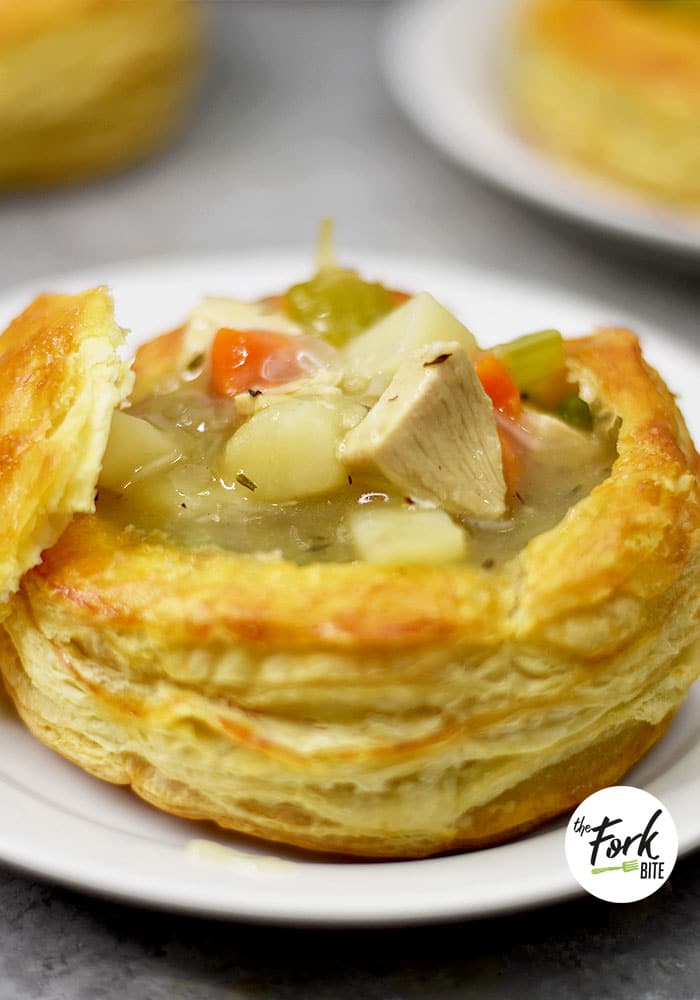 Use your leftover chicken and store-bought puff pastry to make this Chicken Pot Pie puff pastry easy to prepare.