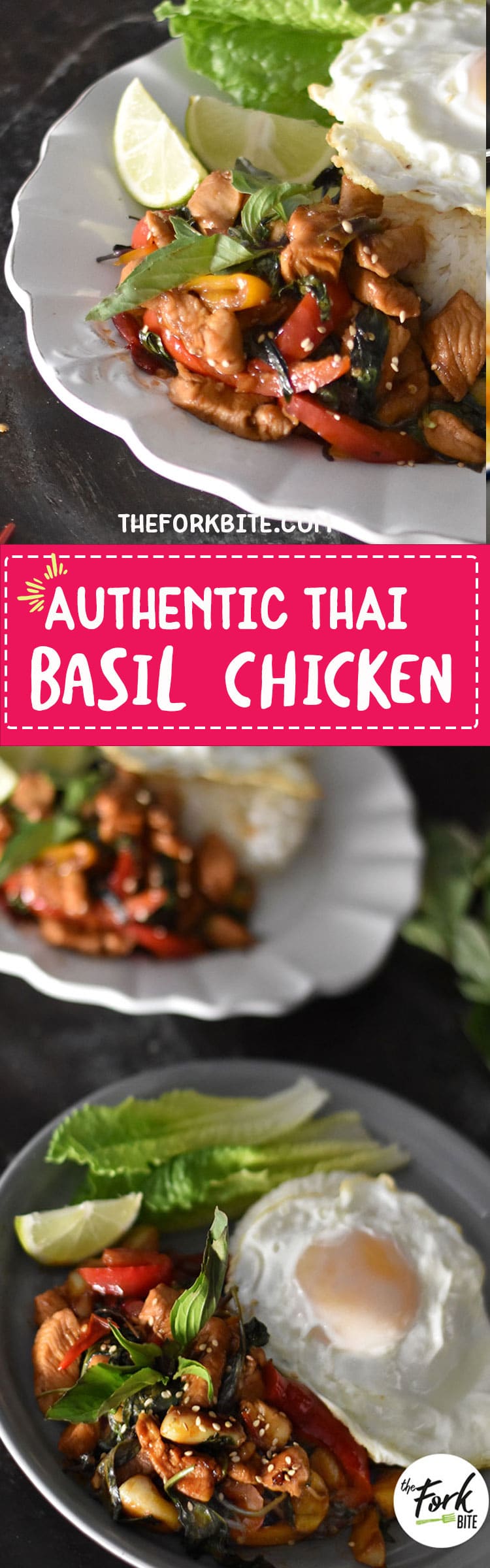 #ThaiBasilChicken This Thai Basil Chicken only takes 15 minutes and the taste is truly just like what you get at Thai restaurants, something you’ll get from the streets of Thailand with the fried egg of course. 