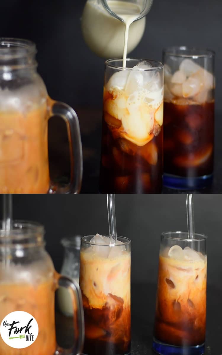 Now you can skip the line at the coffee shop and enjoy Thai Iced Tea at home with this super-easy recipe that tastes like the authentic version of this beloved creamy and sweet Thai tea beverage!