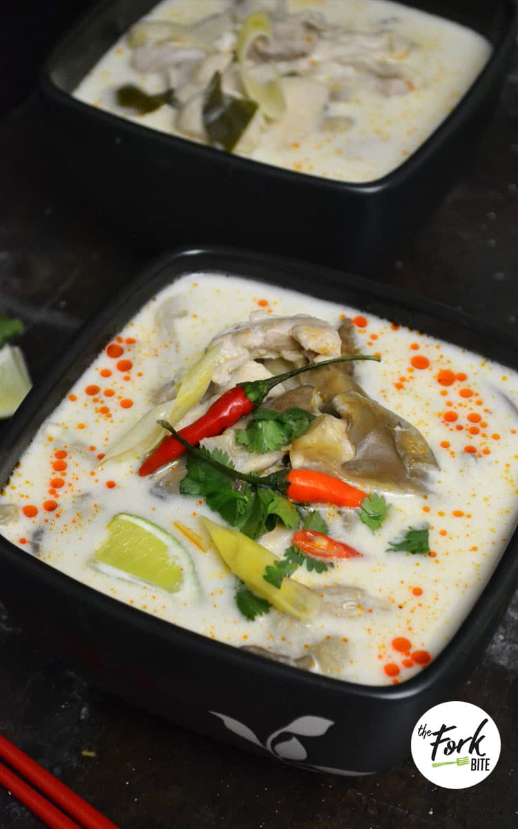 Tom Kha Gai Soup is my favorite indulgent, creamy coconut soup and just simply delicious