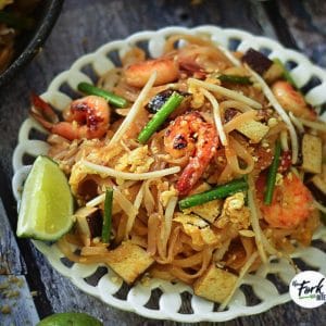 I know there are many variations of Pad Thai out there and this Shrimp Pad Thai tastes close or much better version served at most Thai restaurants.