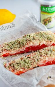 For the furikake seasoning to stick well to the fish, it's essential to use firm, oily fish.  