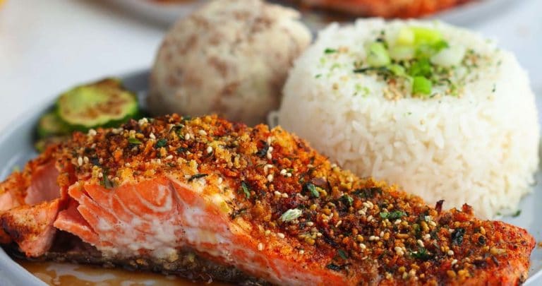 I never thought making this Baked Furikake Salmon recipe using an air fryer would result in the juiciest, most tender salmon each time. Topped with flavorful and crunchy furikake panko breadcrumbs.