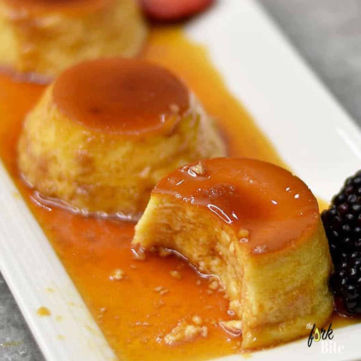 A super easy baked flan recipe that is prepared using a blender. It's great served cold and has a creamy texture like custard.