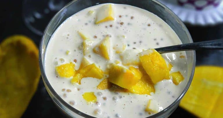 This heavenly mango Tapioca pudding is best to serve it chilled. Super easy dessert to make, just add sago pearls or tiny boba and everyone will ask for seconds.