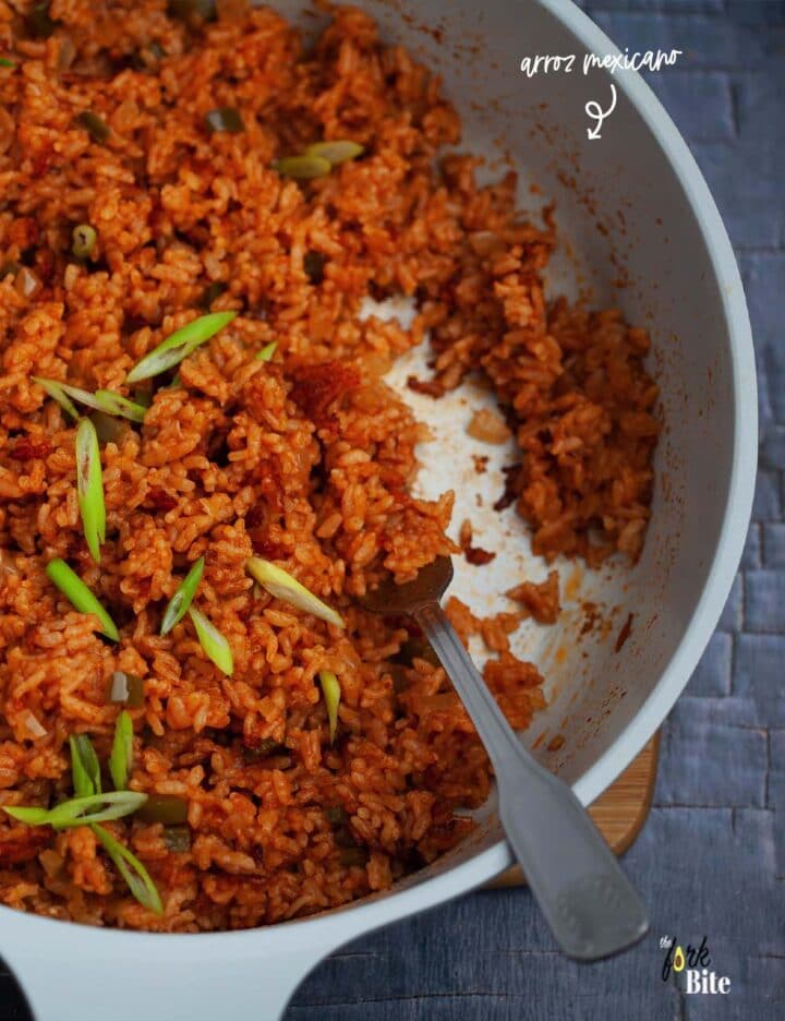 Arroz Rojo | Mexican Red Rice Recipe - The Fork Bite