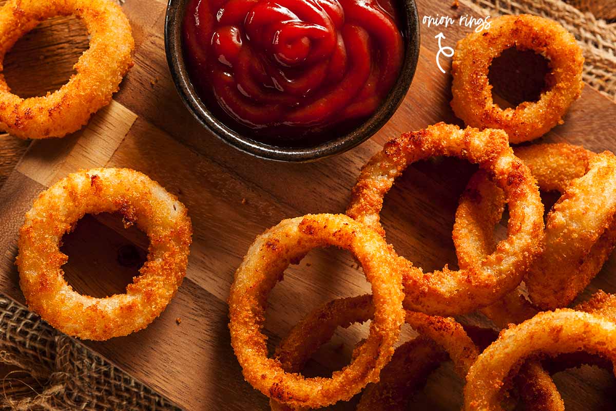 Here's another of my favorite side for Sloppy Joes; onion rings. I don't like just any onion rings, but this specific recipe using beer batter. It so adds some oomph to the dish and makes me want more!