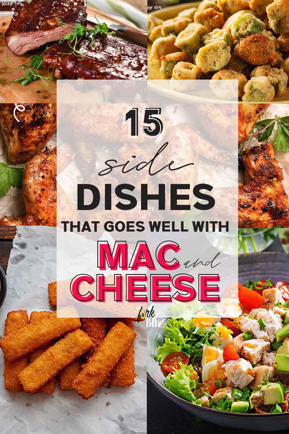 What goes well with Mac and Cheese? To help you out, I compiled 15 tasty side dishes to complement your mac and cheese. Side dishes should be light, low-fat, and preferably a bit sour, to counterbalance this rich and heavy dish.