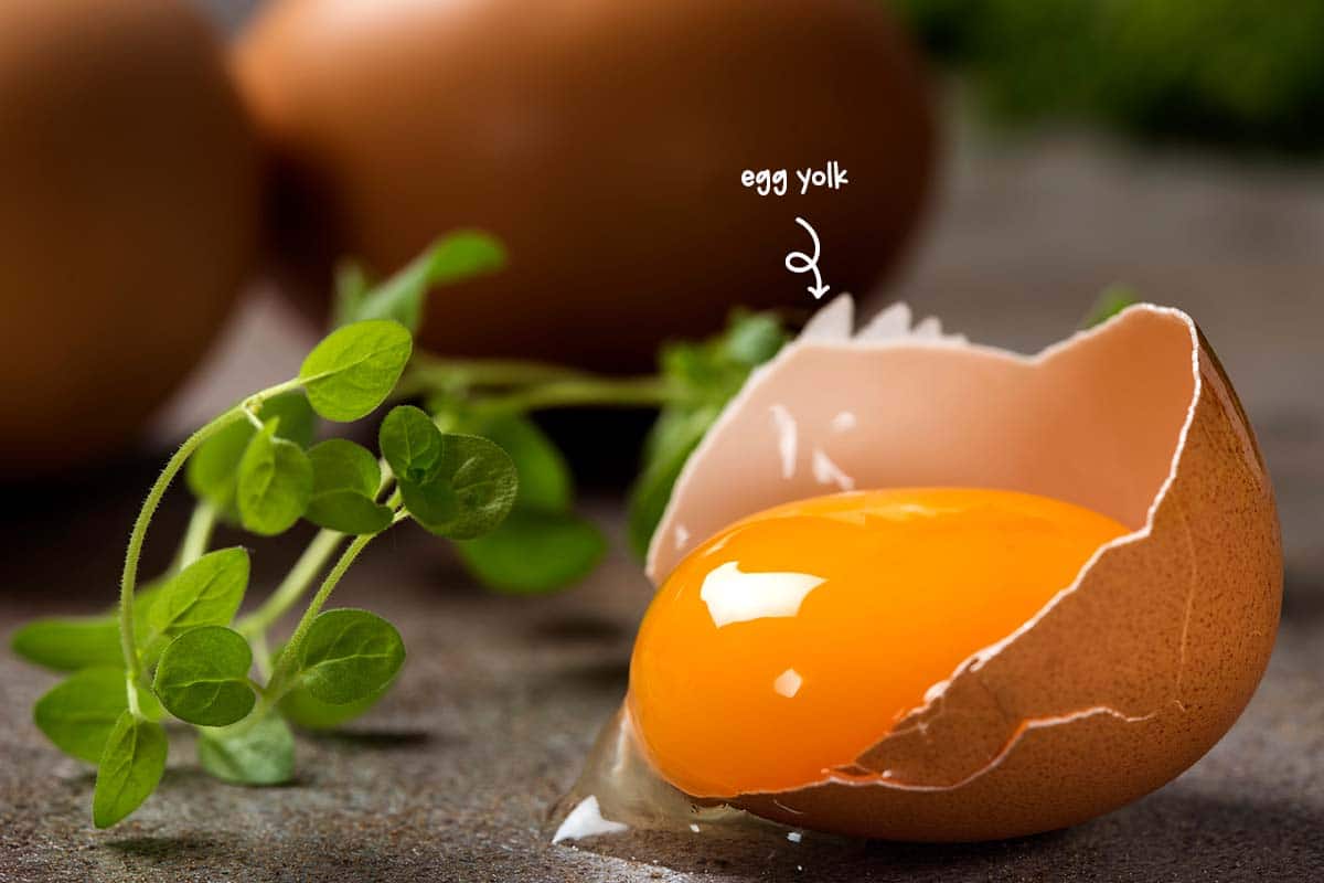 If you use a whole egg, the filling will get too wet. The yolk only is sufficient to add a little moisture and bind the ingredients together.