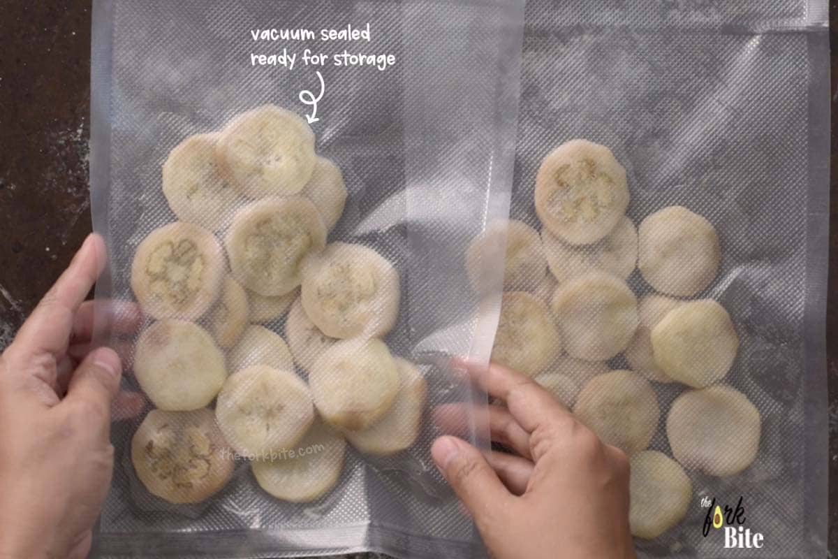 If you own a FoodSaver® vacuum sealer, you will know they are great for sealing foodstuffs before freezing. If you haven’t yet invested in one, a Ziploc bag works nearly as well, although it’s more difficult to get all the air out of it before you seal it.