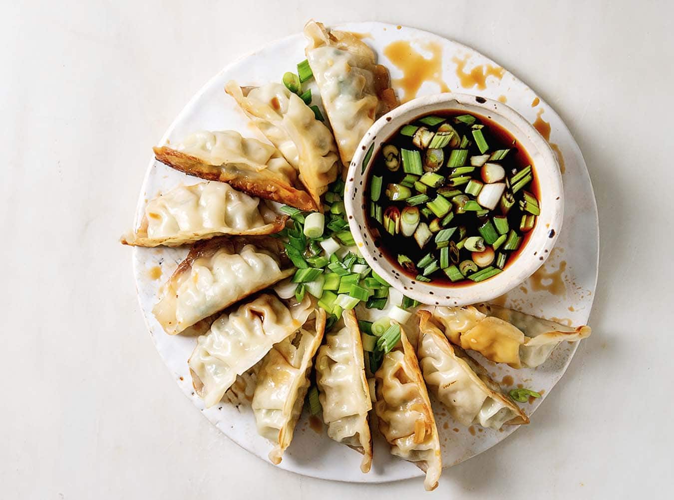 Crispy potstickers cooked in an air fryer are one of the tastiest appetizers or snacks around.