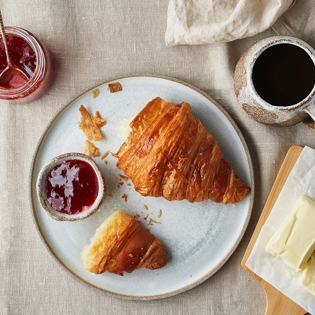 If you plan to consume croissants in a day, you can store your croissants at room temperature. Keep in mind that leaving croissants for more than two days will become soggy and stale.