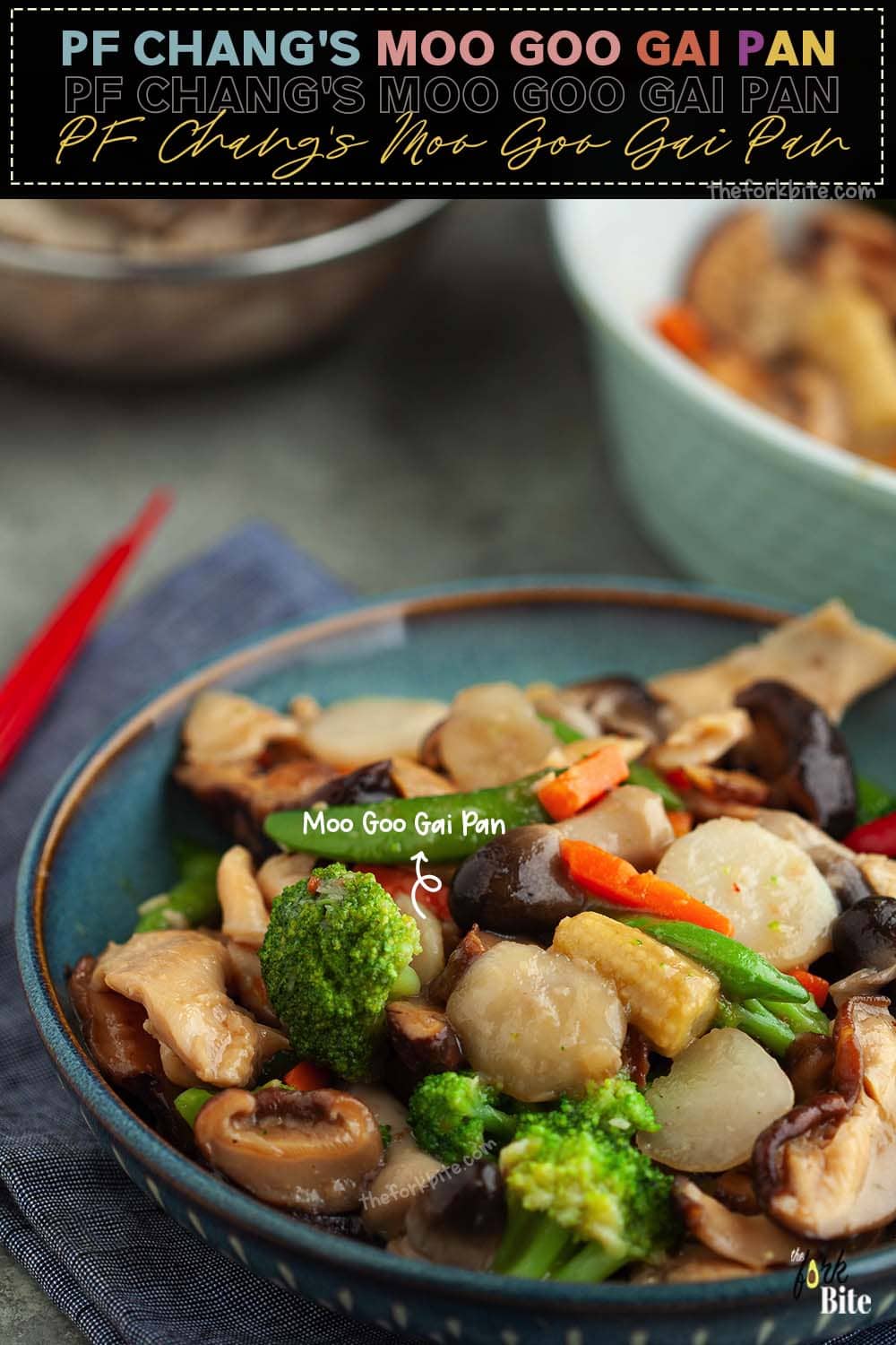 This PF Changs Moo Goo Gai Pan copycat recipe is a yummy combination of chicken meat and mushrooms, stir-fried with a delicate, clear, tasty sauce.