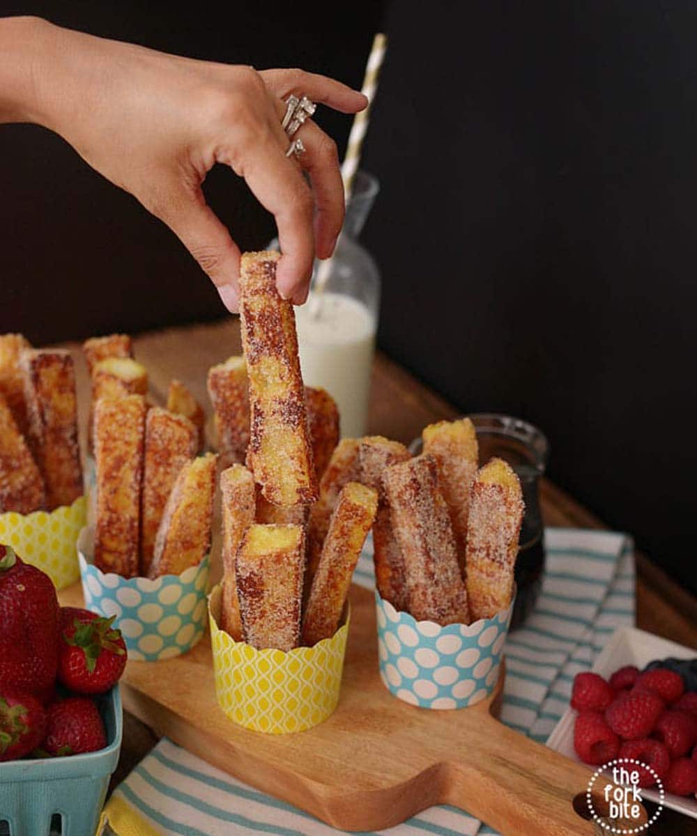 If you want your French toast sticks to hold their shape, you need to use stale bread.