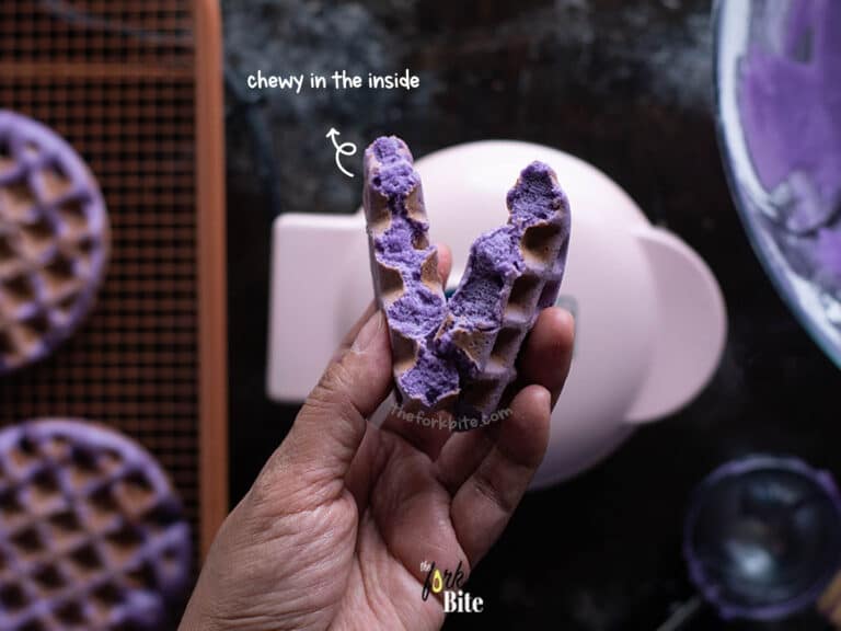 Easy Ube Mochi Waffles Recipe The Fork Bite