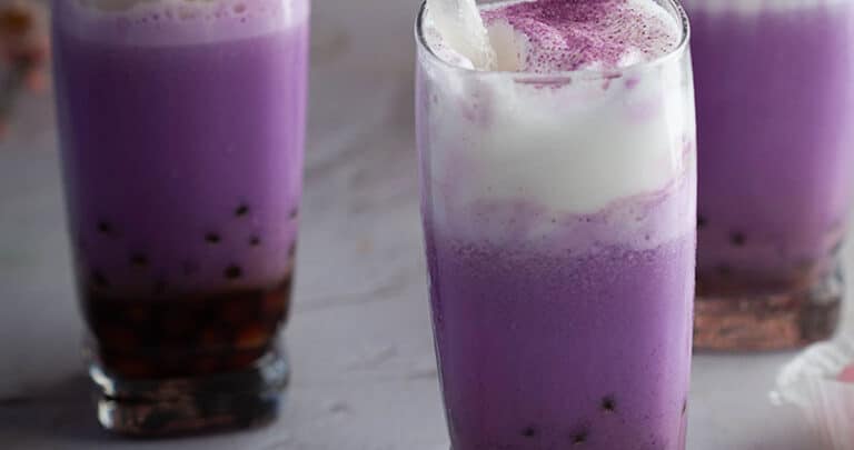 Considered a worldwide phenomenon, this Taiwanese specialty, often referred to as "Purple Boba Tea" is not only a gorgeous collaboration of color; it is highly robust in flavor.