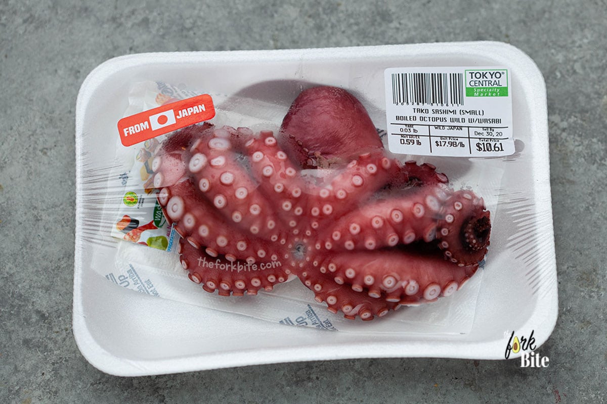 Octopus – Ensure that the meat has been pre-cooked through boiling when buying. This way, you know it is tender. Once you start preparing it for the dough balls, be sure to cut it into small cubes.