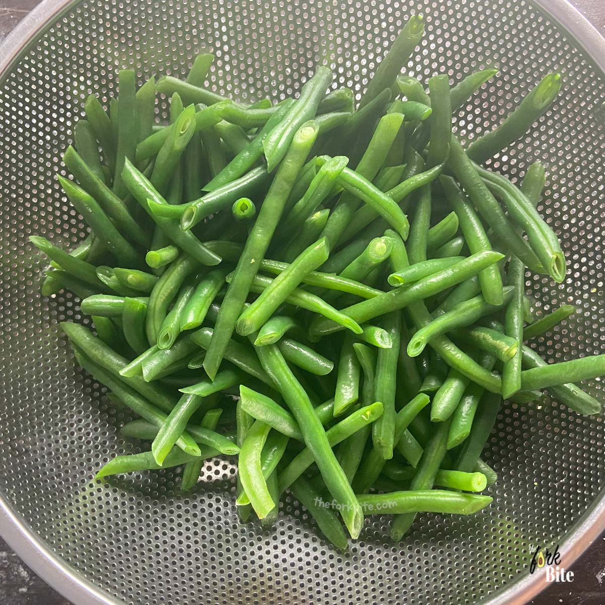 When you blanch the beans first, you reduce the amount of time your need to sauté them for, and you retain their great flavor.