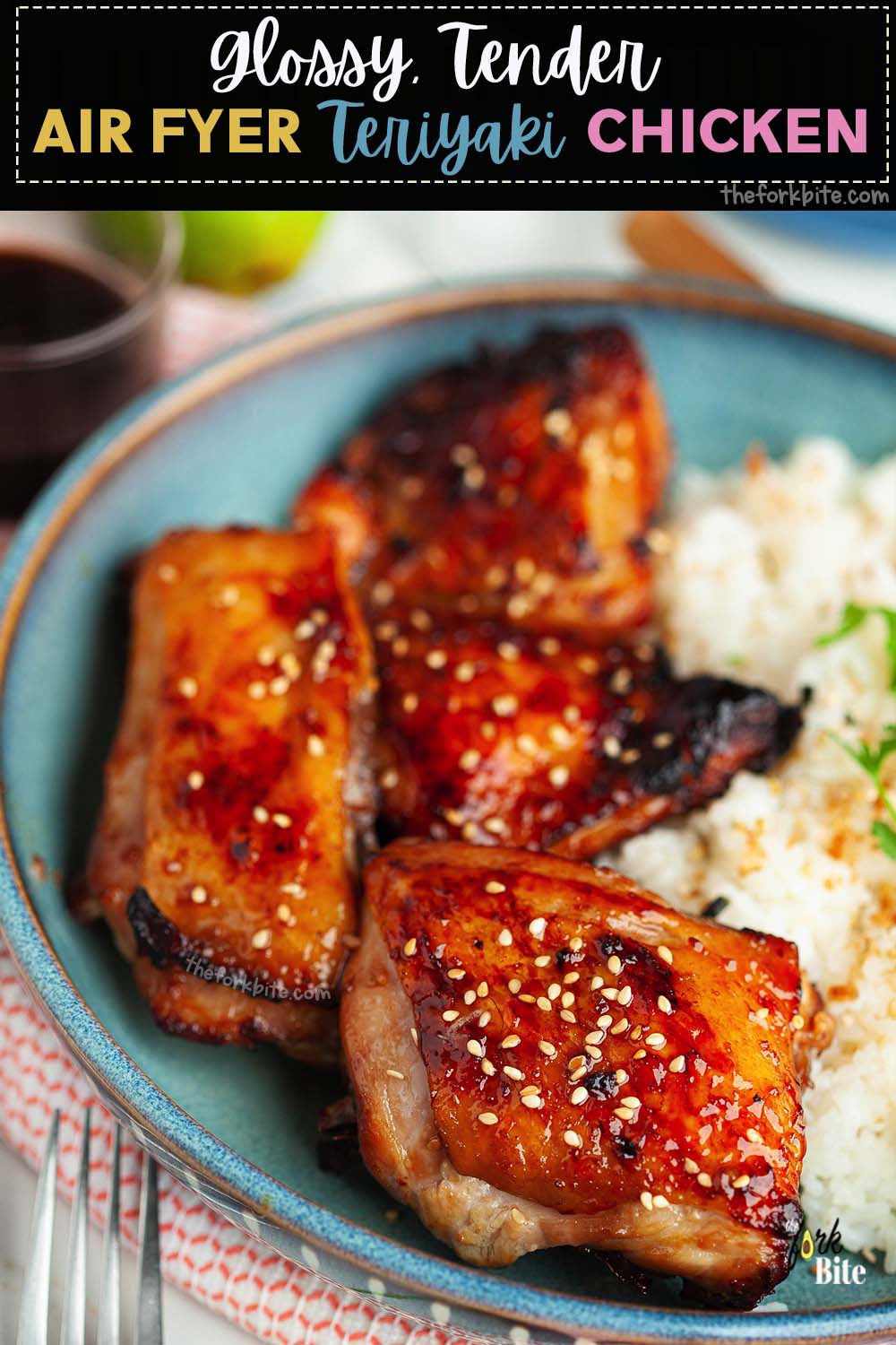 Air Fryer Teriyaki Chicken produces the most succulent, tasty, tender chicken imaginable, especially after being marinated in Teriyaki sauce.