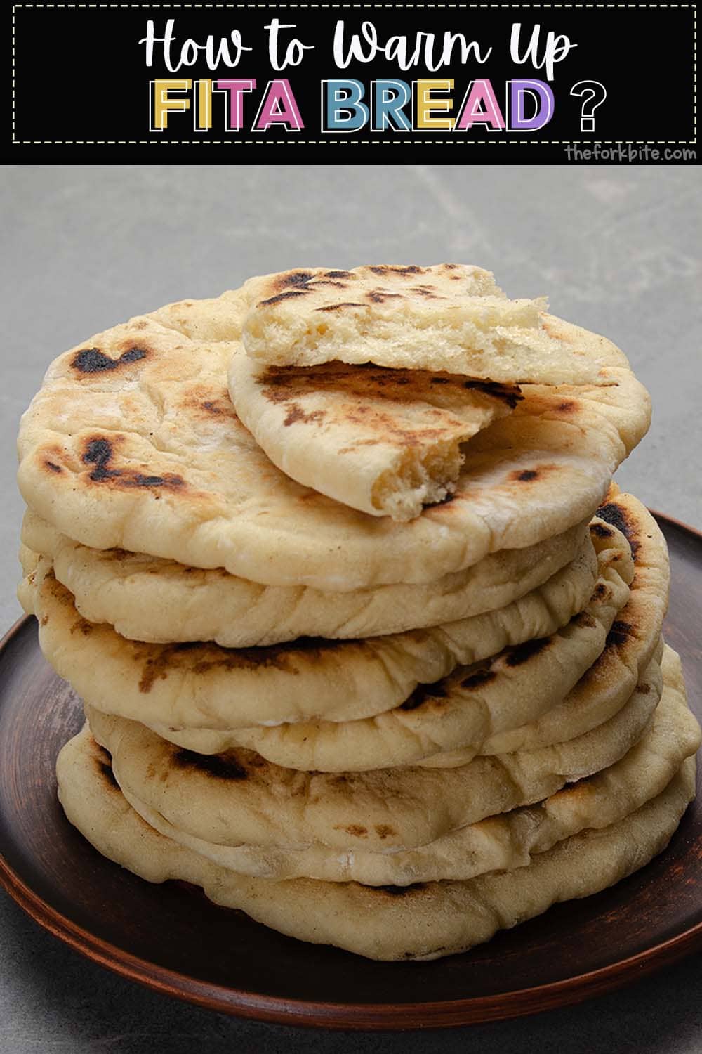 If you prefer to warm your pita bread in a skillet, it's important that the pan is big enough to allow the pita to sit completely flat.