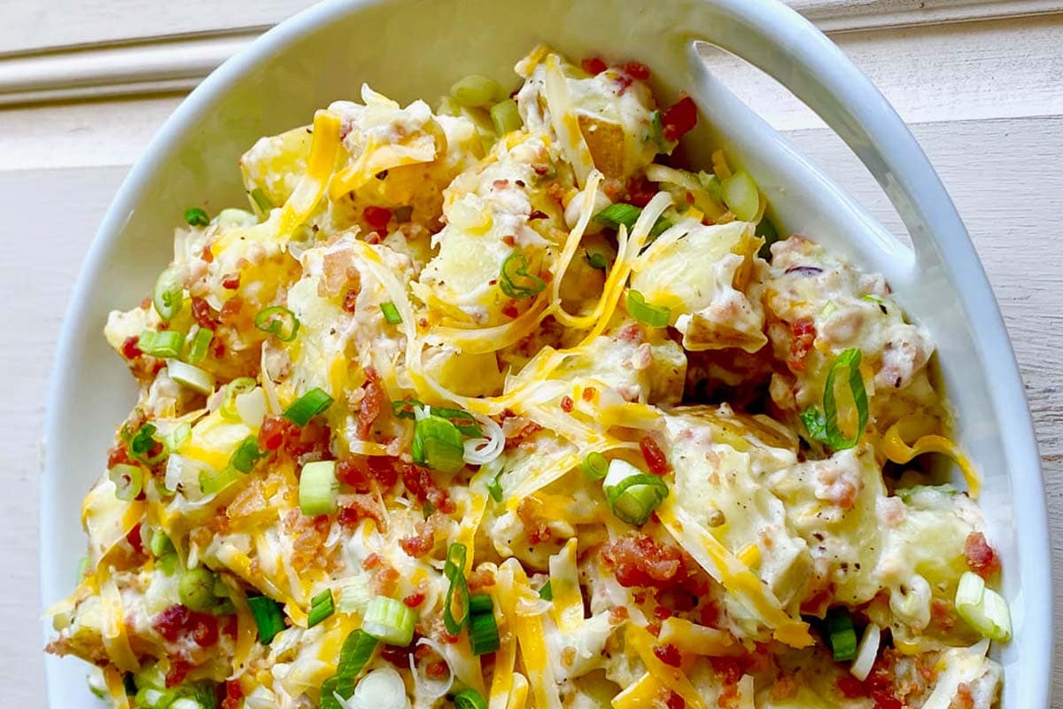 You've already got some potato in your chowder, but if you're a spud fancier, why not add some more courtesy of a loaded baked potato salad?