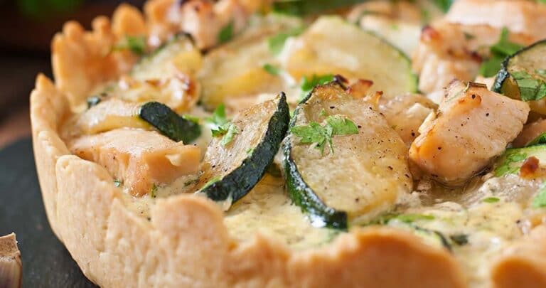 Once you finish baking the quiche, you need to leave it out in the open for 15 to 20 minutes or so until it has cooled down to room temperature.