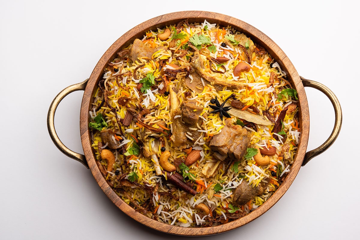 Biryani is a great favorite with many people, but it is not a traditional saucy curry but more of a rice dish along the lines of risotto. It is a one-pot dish whose main ingredient is rice.