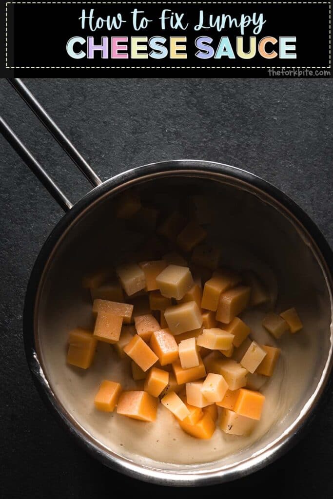 As soon as you notice lumps forming in the cheese sauce you’re making, remove the pan from the heat. It will stop the problem from getting worse.