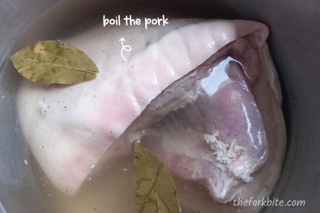 Boiling the pork belly will help render out some of the fat. This will help add more crispiness during frying. I have read other recipes on how to reheat pork belly. 