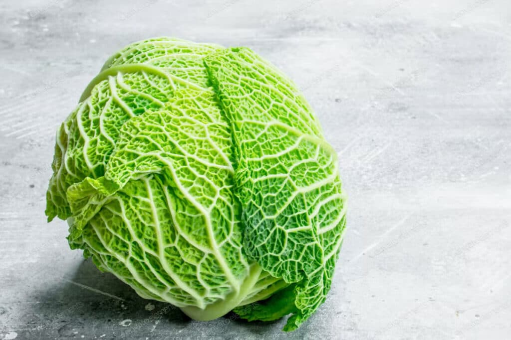 Savoy cabbage's lovely ridged green leaves make it one of the prettiest cabbages around.