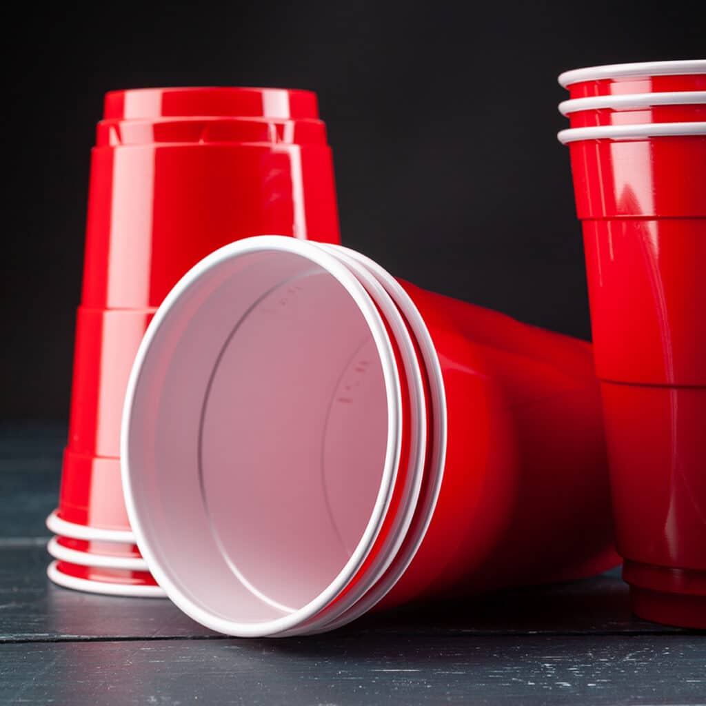 Solo makes their 18-ounce cups from a plastic known as polystyrene. You've probably heard of it before as it used to make various food, drink, and packaging products.