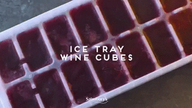 You can freeze leftover wine in an ice cube tray, then pour the frozen cubes into plastic bags and pop them into the freezer.