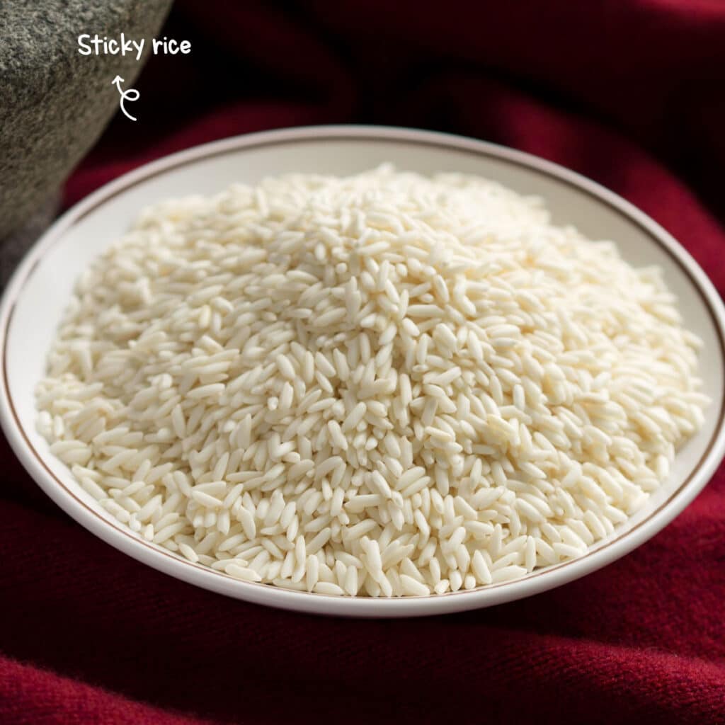 Sticky rice is a unique rice variant like jasmine rice and is more popular because of its texture or consistency.