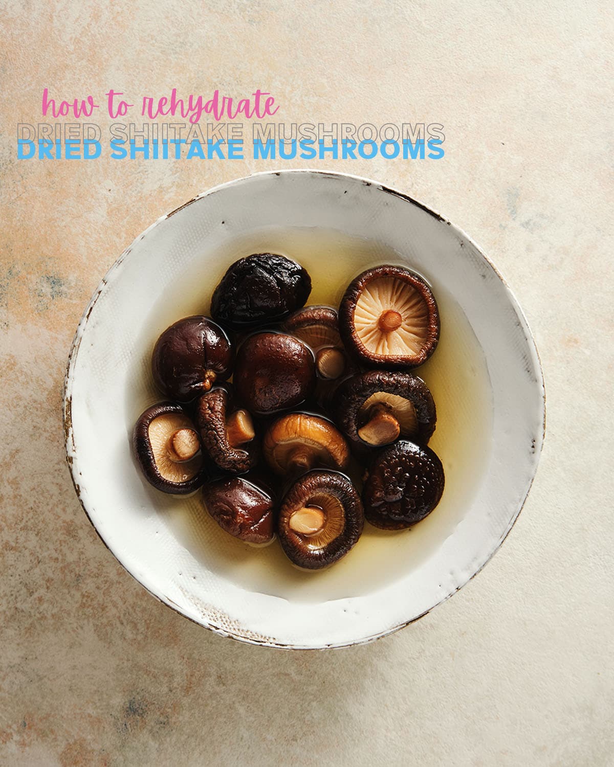 The benefits of soaking dried shiitake mushrooms in cold water for a more extended period yield mushrooms that are flavorful, incredibly firm, and velvety in texture.