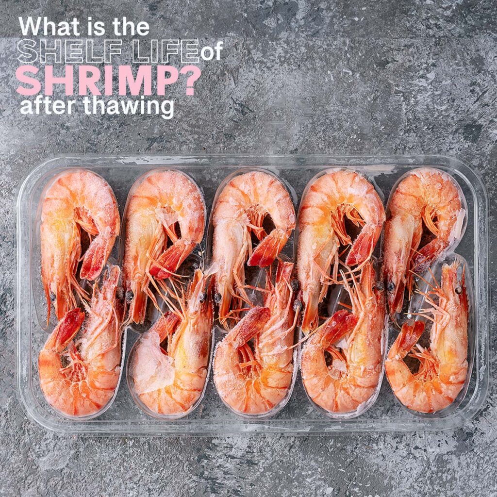Once frozen shrimp begin to defrost, they become vulnerable to bacterial growth. Although it is unfrozen, you can safely prolong its shelf life for up to two days inside the fridge