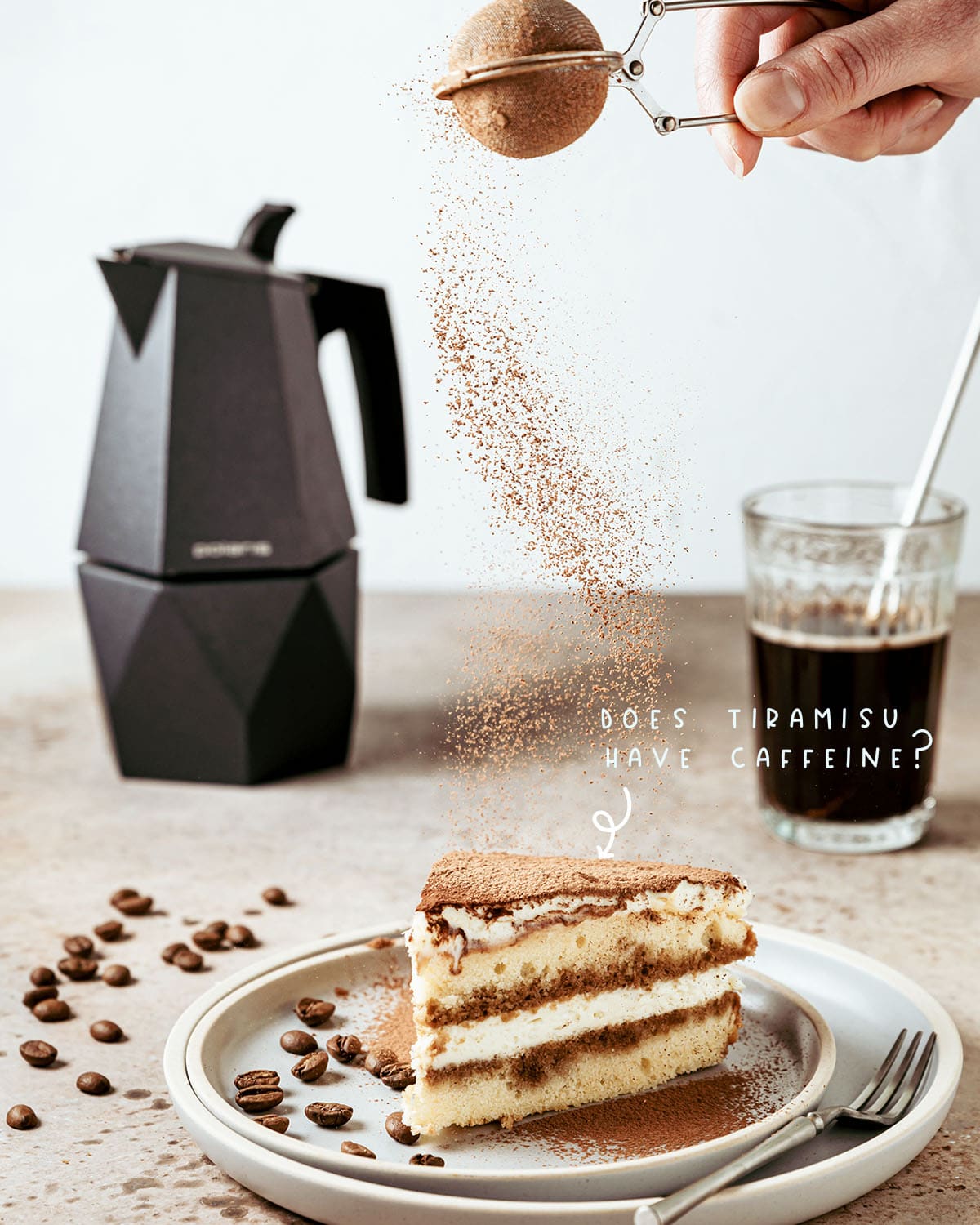 The main ingredient in Tiramisu is ladyfingers, which are biscuit-like cookies made with egg whites, sugar, and flour. Tiramisu consists of ladyfingers soaked in coffee, indicating that the dessert probably contains some caffeine.