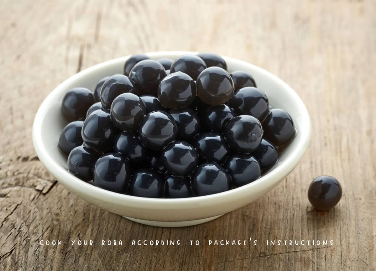 Cook your boba pearls according to package instructions
