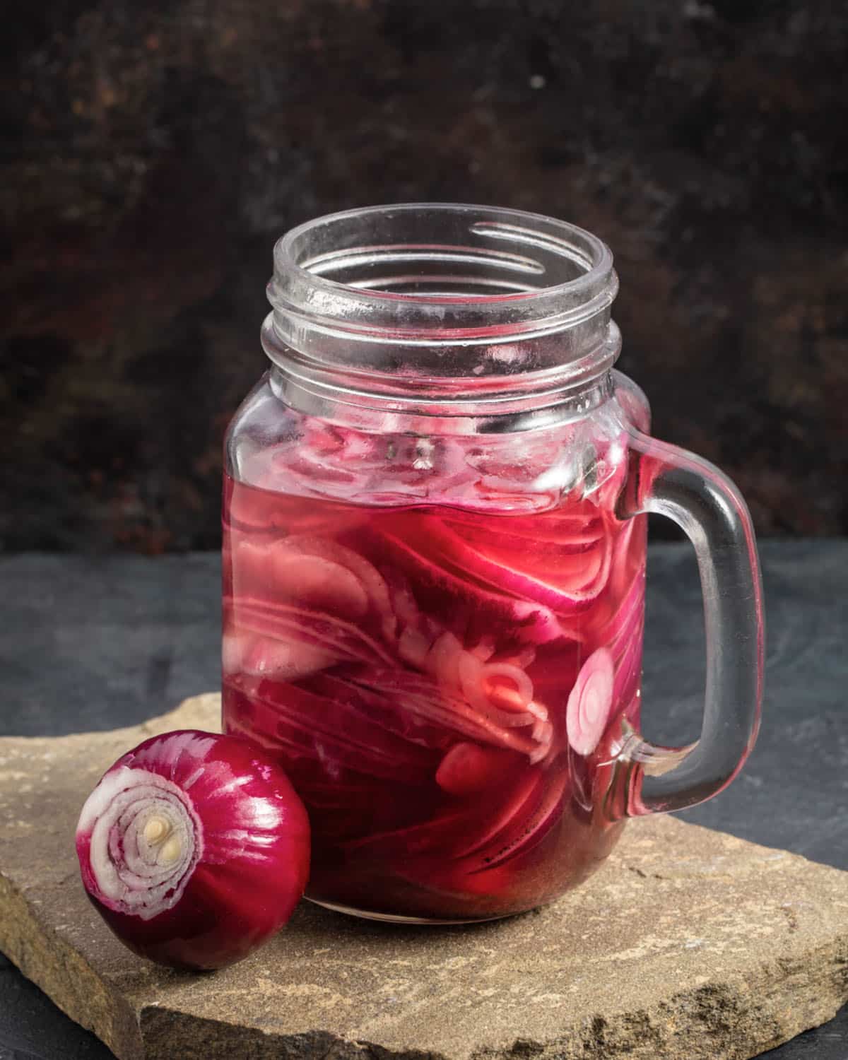 For homemade quick pickled onions, store them in a clean, sterilized jar in the fridge for up to 3 weeks.