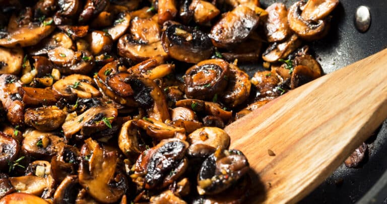 This Texas Roadhouse mushrooms are sautéed with garlic and butter until they are soft and then simmered in a delicious steak sauce.